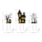 Glitzhome® 2ft. Halloween Metal Silhouette Haunted House and Ghost Tree Yard Stake Set